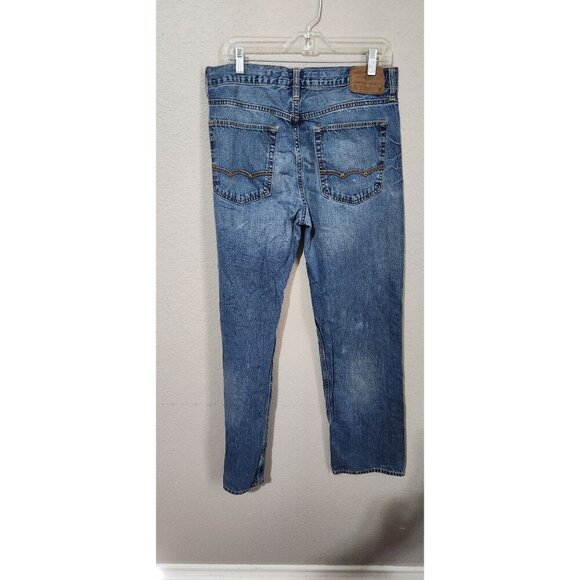 American Eagle Outfitters jeans Mens Blue Denim Jeans 32 x 32 Classic Fit FLAWS - Picture 3 of 11